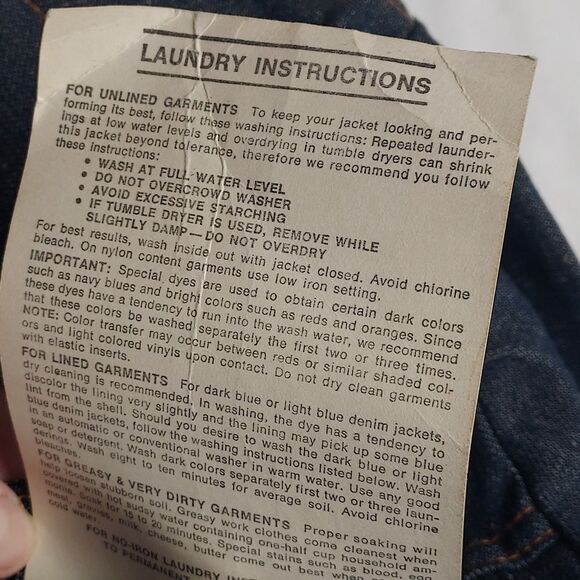Vintage Maverick Cowboy Cut Denim Jacket NWT 1973 USA Sz 38 Blue Bell NOS - Picture 13 of 16